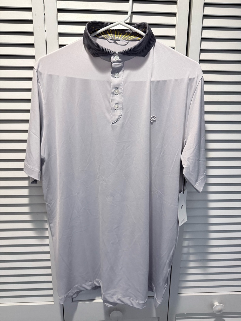 Public Drip “Public Athlete” Tonal Grey Polo NWT [L]